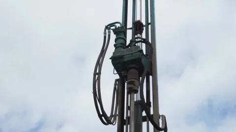 The device for drilling works Stock Footage 145427936