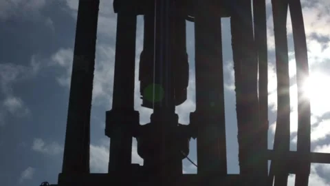 The device for drilling works Stock Footage 145427973