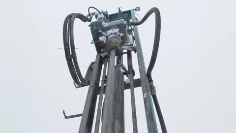 The device for drilling works Stock Footage 145518236