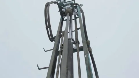 The device for drilling works Stock Footage 145518244