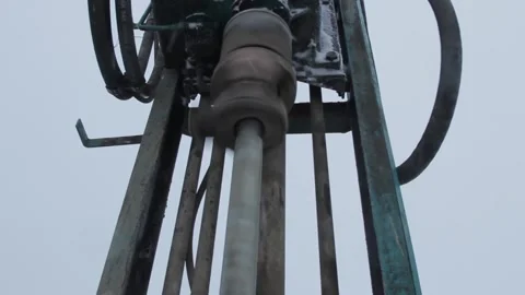 The device for drilling works Stock Footage 145594449