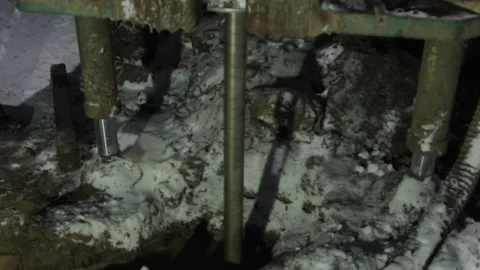 The device for drilling works Stock Footage 145594452