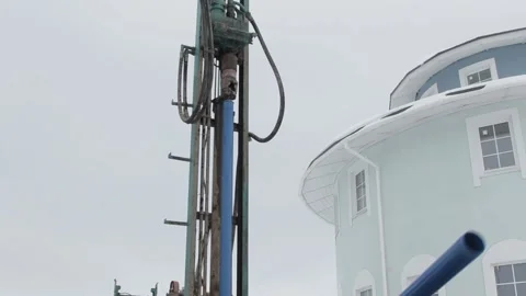The device for drilling works Stock Footage 145594603