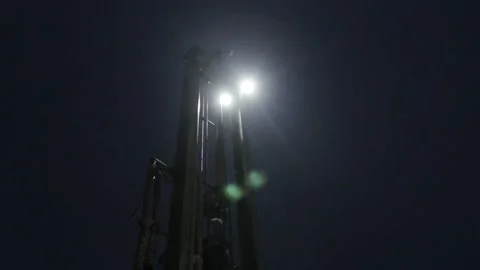 The device for drilling works Stock Footage 145594618