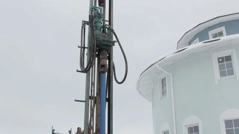The device for drilling works Stock Footage 145594619