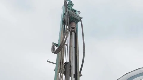The device for drilling works Stock Footage 145594639