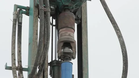 The device for drilling works Stock Footage 145594641