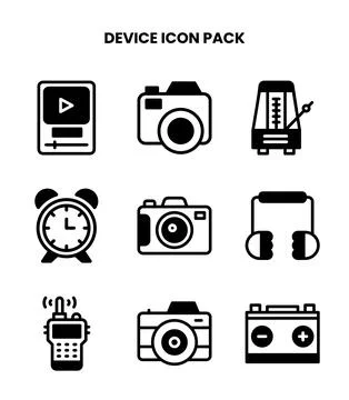 Device DuoTone Collection Icons Pack Stock Illustration