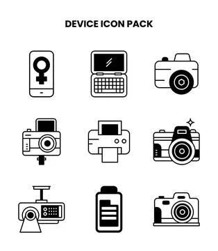 Device DuoTone Design Icons Pack Stock Illustration