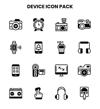 Device DuoTone Vector Icons Pack Stock Illustration