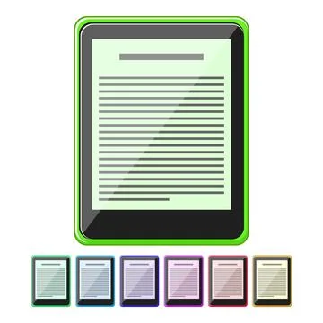 Device ebook reader cartoon vector graphic イラスト素材