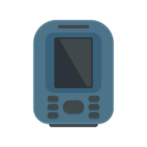 Device echo sounder icon flat isolated vector Illustrazione stock