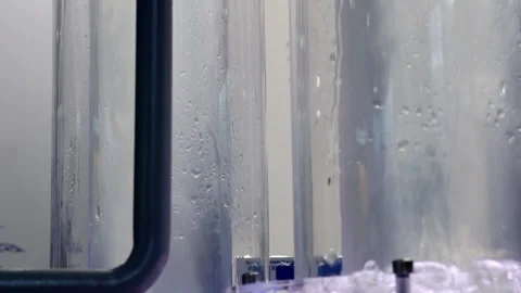 A device for enriching water with oxygen. Stock Footage 161248126