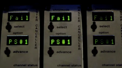 Device fault, green display ticker. 库存影片 83278719