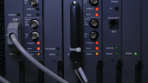 Device fault, red display ticker. Stock Footage 91593170