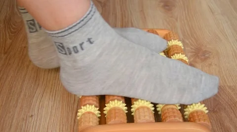 Device for foot massage Stock Footage 54439941