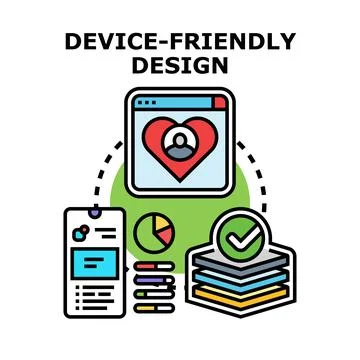 Device friendly design developing online interface experience イラスト素材