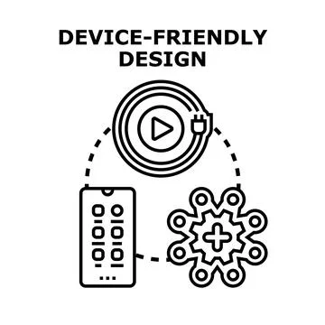 Device friendly design providing seamless multimedia experience 스톡 일러스트