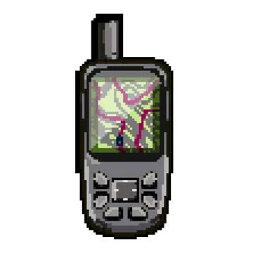 Device gandheld gps pixel art vector illustration 스톡 일러스트
