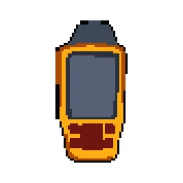 Device handheld gps pixel art vector illustration Stock Illustration