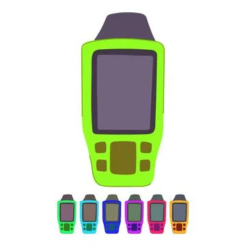 Device handheld gps vector cartoon graphic Stock Illustration
