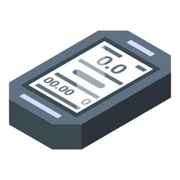 Device health computer icon isometric vector. Bike counter Illustrazione stock