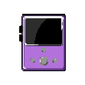 Device hifi mp3 player pixel art vector illustration Stock Illustration