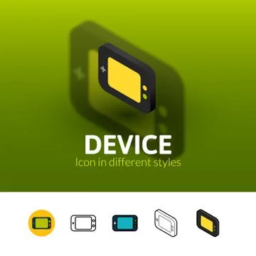 Device icon in different style Illustrazione stock