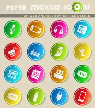 Device icon set Stock Illustration