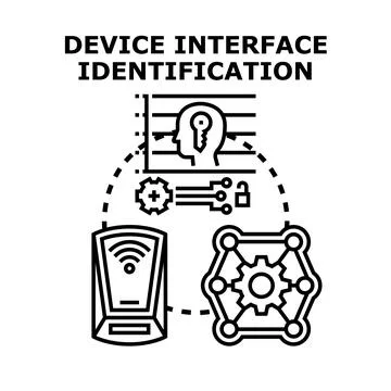 Device interface identification concept vector illustration Stock Illustration
