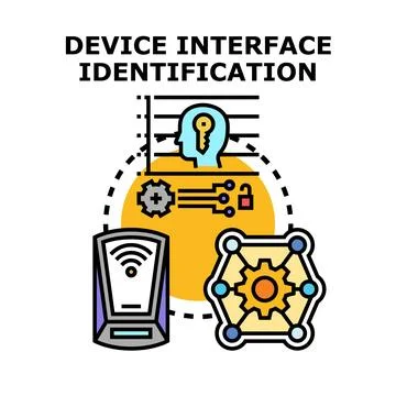 Device interface identification concept vector illustration Stock Illustration