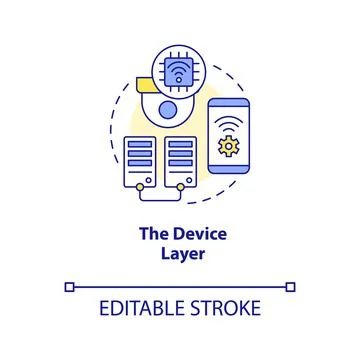 Device layer concept icon Stock Illustration