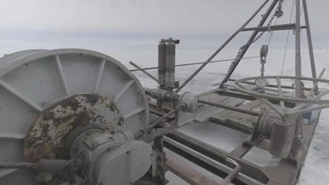 A device for lifting scientific instruments from the bottom of Lake Baikal Stock Footage 264659860