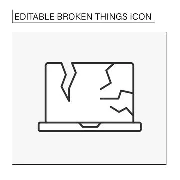 Device line icon Stock Illustration