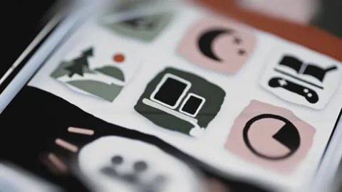 Device management tile receives focused touch selection Stock Footage 346609455