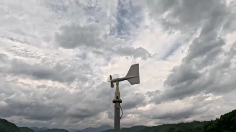 A device that measures wind strength Stock Footage 249799850