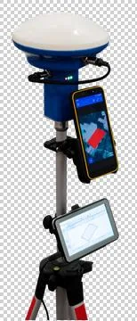 Device for measuring field area and positioning. Precision farming system Stock Photos