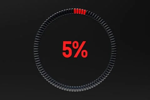 Device for measuring intensity. Round panel with scale on a black  background Stock Illustration
