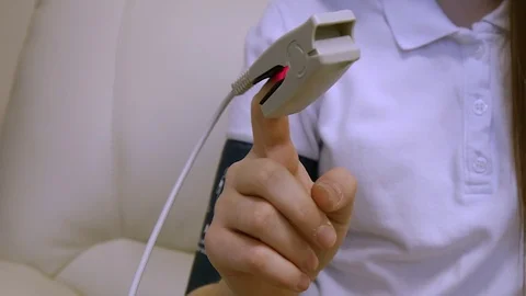 A device for measuring pulse Stock Footage 107328334