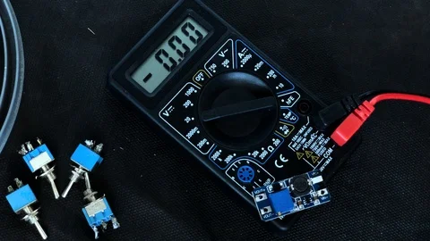 The device for measuring the voltage in the network. Stock Footage 111226199