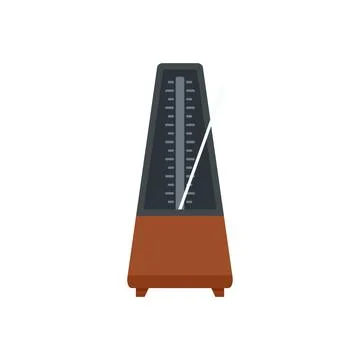 Device metronome icon flat isolated 스톡 일러스트