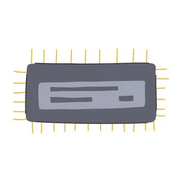 Device microchip cartoon vector illustration Ilustración de archivo