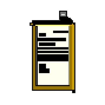 Device mobile phone battery game pixel art vector illustration Stock Illustration