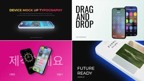 Device Mock Up Typography | After Effects After Effects stock