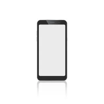 Device Mockup smartfone, new phone vector drawing isolated on white background Stock Illustration