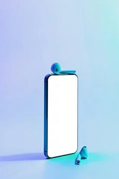 Device mockups. Mobile smartphone technology blank screen. Mock up smart phone Stock Photos