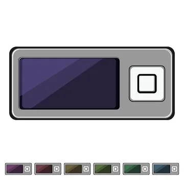 Device mp3 player cartoon vector graphic Stock Illustration