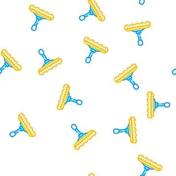 Device nozzle for car polishing vector seamless pattern Illustration