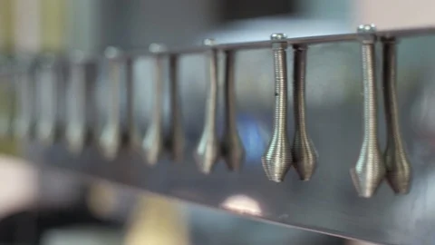 Device or holder for sheets of paper. Written orders of customers in kitchen of Stock Footage 88674296