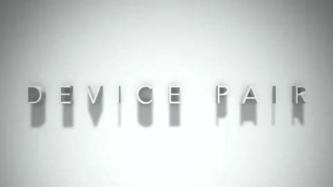 Device pair 3D title animation with shadows on a white background Stock Footage 297801408